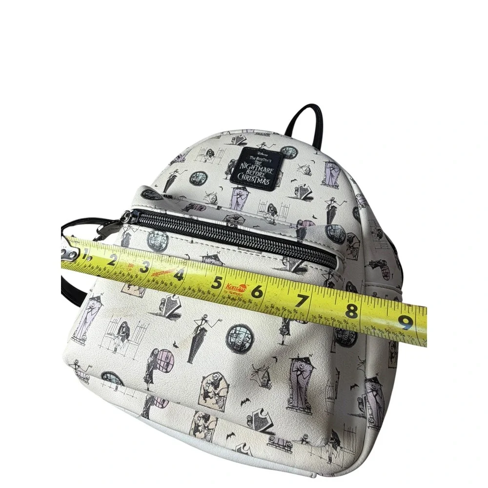 Disney Nightmare Before Christmas Mini Backpack‎ Jack Sally White Faux Leather